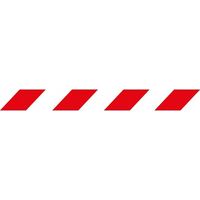 Markierungsband der Marke ATM BRAND, weiß und rot, 50 mm breit, 100 m lang.