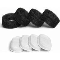 Filtre pour fontaine à chat, 4 filtres + 4 éponges, filtre pour fontaine à chat avec résine et charbon actif