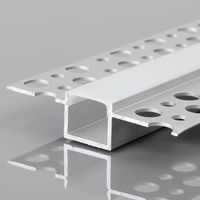 Barcelona Led – Profilé pour tube led 9x15mm – Aluminium encastré sans cadre – Longueur 2m – Diffuseur opalin inclus pour éclairage homogène