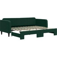 Maison Exclusive - Divano Letto con Letto Estraibile Verde Scuro 90x200cm Velluto