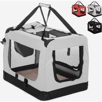 Hunde- und Katzentransporter mittelgroßer faltbarer Stoff 68.5x48x50cm Oliver L - Grau