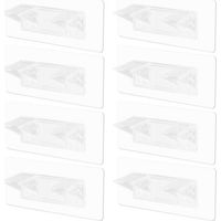 Sollbry 8 Pièces équerre étagère Murale, 7x15cm Support étagère Murale, Supports D'étagères Autocollants, équerre de Fixation, équerre Charge Lourde, Support Mural, Convient Aux Armoires, étagères, Pa