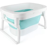 Haloyo® Zusammenklappbare Babywanne,Haloyo®,tragbare Wanne für Neugeborene bis Kleinkinder,72 x 51 x 42 cm,blau