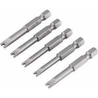 Jeu de 5 embouts de tournevis en acier allié S2, 50 mm de long, tige hexagonale de 1/4 de pouce, embouts de tournevis magnétiques, tête en forme de U, adaptés aux réparations électriques et mécaniques
