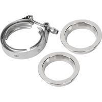 Collier de serrage en V en acier inoxydable pour tuyau d'échappement automobile - JINFGERNE - 2,25 pouces (57 mm), durable, facile à installer et compatible avec la plupart des canalisations