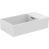 Lavamani EXTRA 450x250x150mm bianco senza HL, con troppopieno, mensola a destra IDEAL STANDARD
