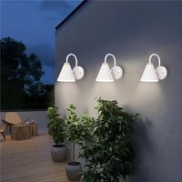 Applique Murale Moderne Industrielle Lamp Murale Métal Luminaire Murale Intérieur Simple E27 Ø15CM Blanc - 3Pcs