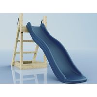 REBO Rutsche Gazelle Kinderrutsche outdoor aus Holz in Blau, Rutsche outdoor freistehende Rutsche175cm