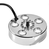 Atomiseur ultrasonique avec 12 lumières LED colorées - Fontaine de bassin et humidificateur d'air en acier inoxydable