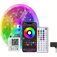 Ruban lumineux d’ambiance RGB LED 24V, synchronisation musicale, variation de couleur, installation adhésive pour intérieur