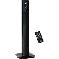 Ventilateur colonne oscillant 70° 3 modes et 3 vitesses minuterie 12h 45 W convient à l'aromathérapie télécommande noir