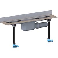 HL50W.0/100 Edelstahlduschrinne, Wandzarge, Länge 1000mm, ohne Abdeckung