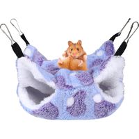 Small Pet Hammock Cage Nest Cozy Hammock Hanging Bed Bunk Our Hamster, Ferret, Parrot, Guinea Pig(Purple,20 20cm)