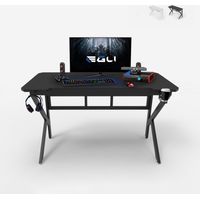 Ergonomischer Gaming-Schreibtisch Carbon 120x60cm Headset Sportbot 120 - Schwarz