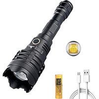 Super Bright XHP110 LED Flashlight 20000 Lumens USB Rechargeable Zoomable Flashlight 5 Modes Powerful Tactical Waterproof Torches for Camping, Hiking, Fishing, Outdoors