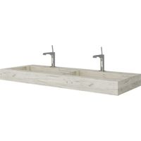 120Cm Roble Hielo Doble Lavabo Hpl Fregadero De Baño
