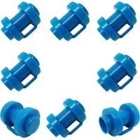 LAN Lot de 8 Trampoline Embout de Poteau pour Les Piquets de Filet du Trampoline Ø 25 MM, Particulièrement Robustes, Résistants aux Intempéries Embouts, Filet de Sécurité Pièce de Rechange (Bleu)
