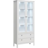 KONSIMO FARGE Vitrinenschrank, Weiß