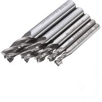 5 pcs 4/6/8/10/12 mm 4 Flûte tige droite End Mill Cutter en acier rapide HSS Forets