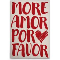 Leinwandbild "More Amor por Favor" M1-No.51919 - Kunstdruck auf Leinwand in Beige Rot - Wandbild 50 x 75 cm