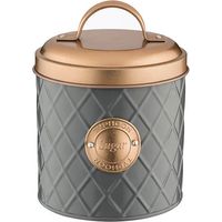 Typhoon Living Lid Sugar Storage Tin - Stainless-Steel, Grey/Copper