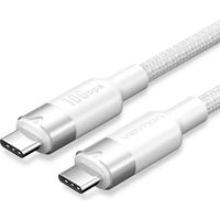 El cable Vention USB-C 3.2 Gen2 de 1 metro en color blanco combina rendimiento y durabilidad en un diseño elegante y resistente. Gracias a su constru