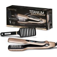Dampfbügeleisen - SAINT ALGUE - Demeliss TITANIUM SMOOTH RITUAL Set - Entwirrbürste - Gold