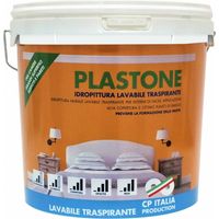 Vernice idropittura lavabile traspirante plastone da lt.14 bianco opaco per interni - Salone