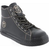 Chaussures de Sécurité Hautes - Cuir Noir, Semelles Antidérapantes Noires - Fashion Security - Confort et Style - 37 - Taille 37