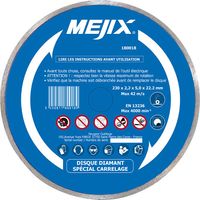 Disco diamantato MEJIX 180018 - 230 mm BR 25,4/22,2 mm