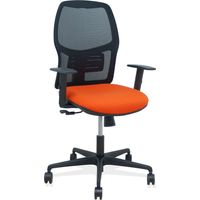 Sedia Alfera sincro nero mesh bali arancio scuro arancio scuro bracciolo regolabile