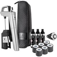 Coravin Système de conservation de vin Timeless Six Plus - Saver de vin au verre - Aerator de vin, 3 capsules de argon pur, 6 bouchons de bouchons à vis, aiguille de mallette de nettoyage et de transp