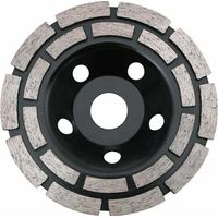 Disque Diamant, Diamant à Meuler Béton 125 x 22,2 mm Double Rangée, Meule Diamantée Universelle pour Poncer Béton, Pierre, Granit Chape, Maçonnerie, Usage Universel
