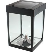 Mini Solar Photophore - Glaswände - Schwarz - Tischlampe - Solarenergie - 1 Glühbirne