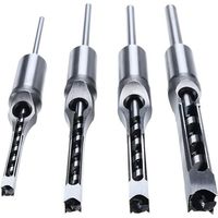 Square Drill Bits for Woodworking, Square Hole Drill Bit for Woodworking - Hollow Chisel Tenon Drilling Tool - Complete Set