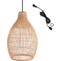 Suspension HOLIDAY Extérieure Polyrotin Beige H42cm