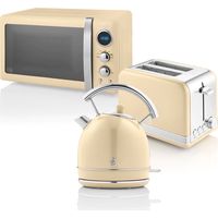 Bouilloire 1,8L – Grille-pain 2 tranches – Micro-ondes 20L 800W – STRP2070CNEU – Ensemble petit-déjeuner vintage crème – Swan
