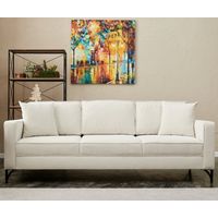 3-Sitzer-Sofa Berlin Creme Schwarz