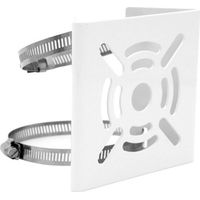 YMYNY Universal Vertical Pole Mount for Security Cameras, Solid Metal Bracket with 2 Buckles, Suitable for LED Wall/Scene Lights, Solar Panels (Small Size)