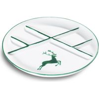 Gmundner Ceramics Green Stag, plato para fondue