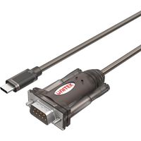UNITEK Y-1105K - USB C a convertitore seriale RS-232 (cavo da 1,5 m, interfaccia seriale HotPlug, Compatibile con Windows Server 2003, Server 2008, Linux), nero