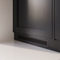 60x484mm Aluminium Stegblech Lüftungsgitter Küchenbelüftungsgitter ovale Lochung Hellanthrazit
