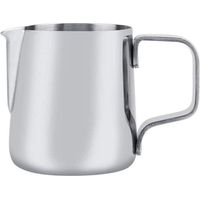 Pot à Lait 100ml, Milk Pitcher en Acier Inoxydable Pot à Lait Faire Mousser Pichet Art Latte Stylet Cuisine Maison Craft Café Latte Lait Pichet pour Cappuccino Et Café Latte (Argent)