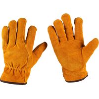3 Paires Gants de Travail de Sécurité pour Hommes en Cuir, Gants de Jardinage, Gants de Gréeur, Gants de Constructeur