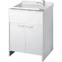 MOBILE LAVATOIO ""GARDEN"" A 2 ANTE BIANCO LUCIDO L.60 x P.50 x H.85 cm