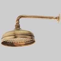 Braccio Doccia Con Soffione In Ottone Bronzato 1/2" - 30 Cm- Ø 16