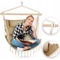 Hängesessel, brasilianischer Stuhl, Schaukel, Hängematte, Boho-Stil, XXL, Outdoor