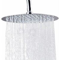 Soffione doccia, soffione doccia rotondo da 10 pollici in acciaio inox 304, soffione doccia a pioggia ultra sottile ad alta pressione da 25 cm con protezione anticalcare, cromato