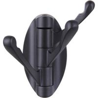 Gancio per asciugamani pieghevole nero opaco, gancio girevole in metallo per accappatoio, porta asciugamani da bagno, attaccapanni per camper, montaggio a parete