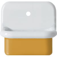 Lavabo rétro en céramique 45 cm - True Colors Lite - Mini profondeur - Jaune Moutarde Brillant